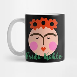 Colorful Frida kahlo portrait flowers mexican artist feminist summer vibes Mug